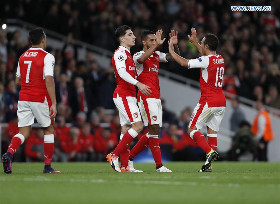 (SP)BRITAIN-LONDON-FOOTBALL-UEFA CHAMPIONS LEAGUE-ARSENAL VS LUDOGORETS RAZGRAD