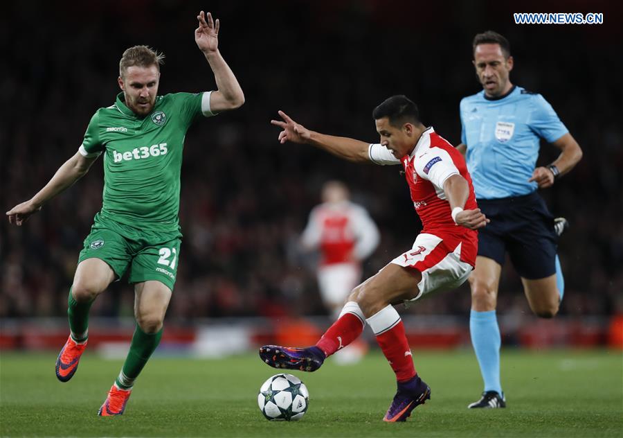 (SP)BRITAIN-LONDON-FOOTBALL-UEFA CHAMPIONS LEAGUE-ARSENAL VS LUDOGORETS RAZGRAD