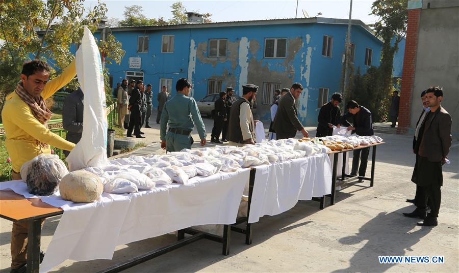 AFGHANISTAN-GHAZNI-DRUG SEIZED