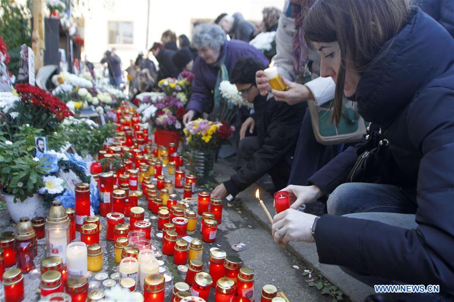 ROMANIA-BUCHAREST-FIRE-ANNIVERSARY