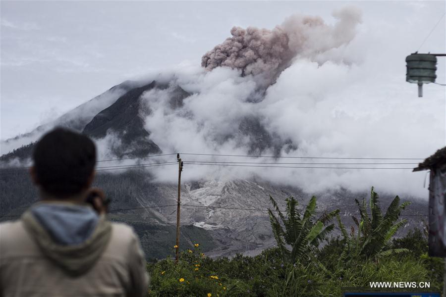 INDONESIA-NORTH SUMATRA-MOUNT SINABUNG-ERUPTION