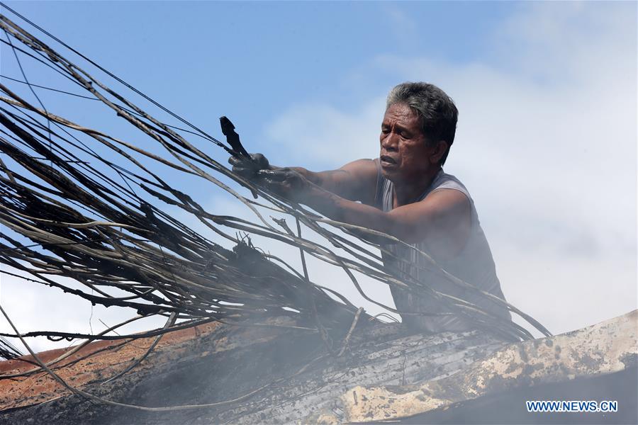 PHILIPPINES-MANDALUYONG-FIRE-AFTERMATH