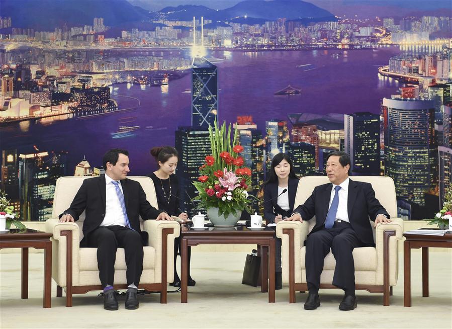 CHINA-BEIJING-ZHANG PING-ANTHONY RENDON-MEETING (CN)