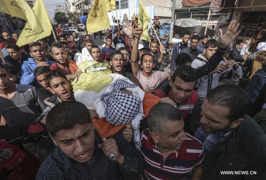 MIDEAST-GAZA STRIP-PALESTINIAN-FUNERAL