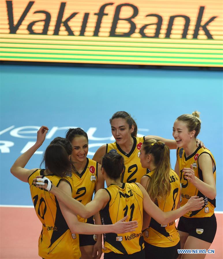 (SP)TURKEY-ISTANBUL-VOLLEYBALL-TURKISH WOMEN LEAGUE-VAKIFBANK VS BESIKTAS