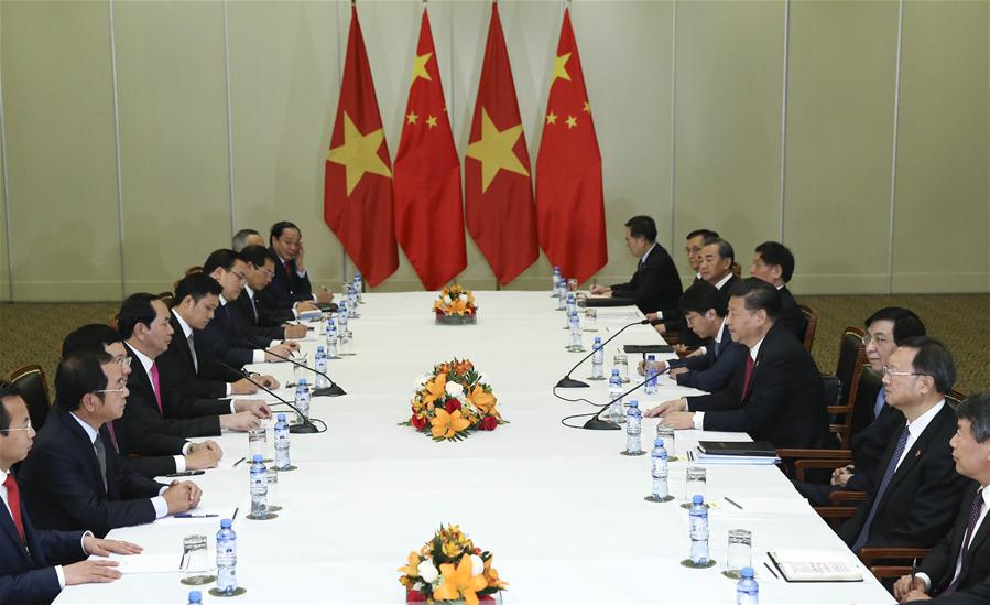 PERU-CHINA-XI JINPING-VIETNAMESE PRESIDENT-MEETING