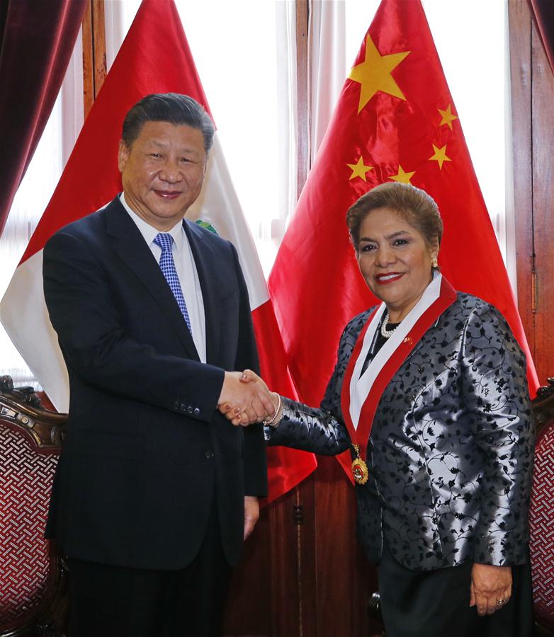 PERU-CHINA-XI JINPING-SALGADO-MEETING