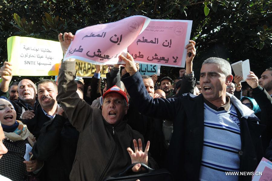 ALGERIA-ALGIERS-PENSION-PROTEST