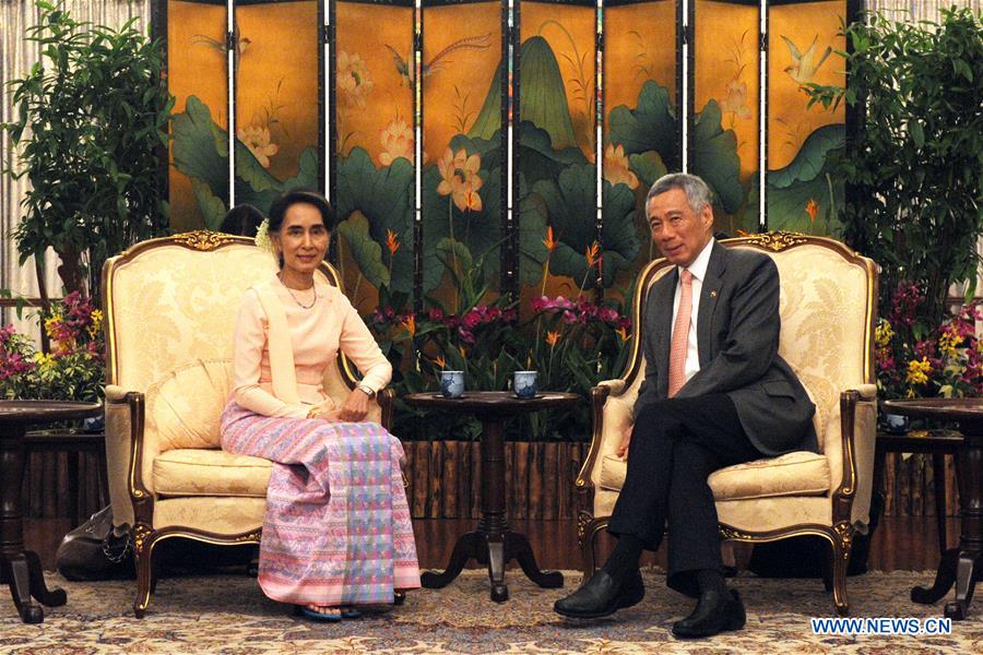 SINGAPORE-MYANMAR-AUNG SAN SUU KYI-OFFICIAL VISIT