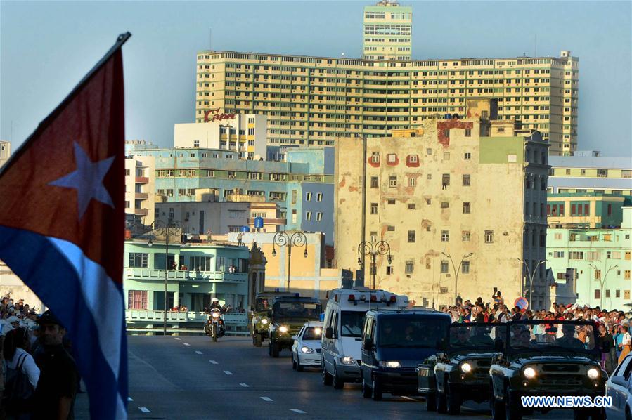 CUBA-HAVANA-FIDEL CASTRO-PROCESSION
