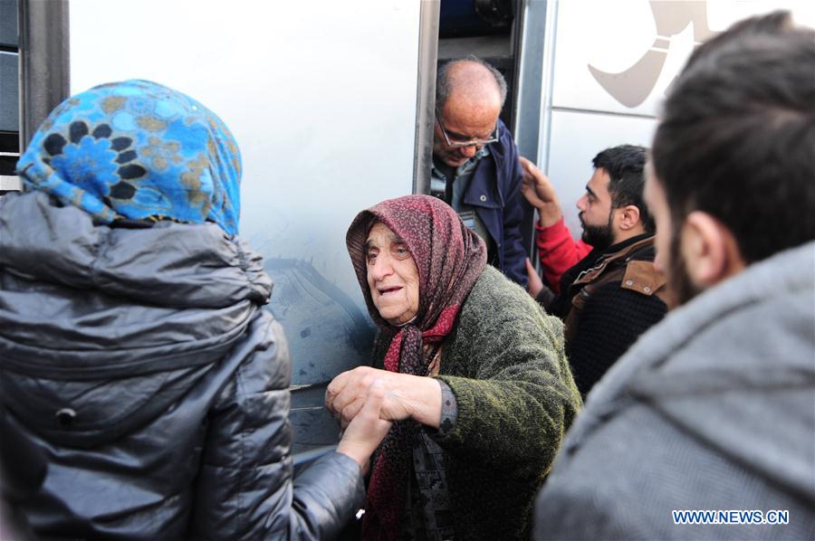 SYRIA-ALEPPO-EVACUATION-SHELTER