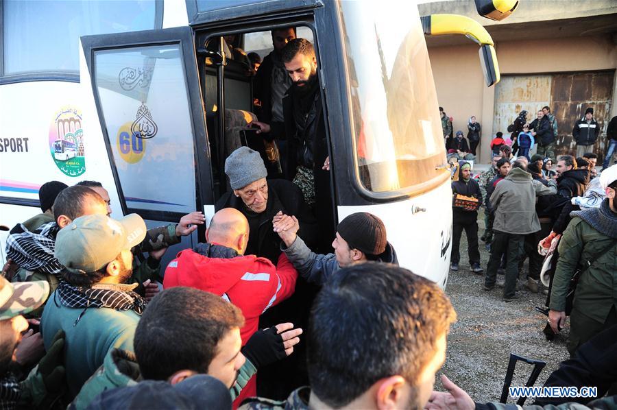 SYRIA-ALEPPO-EVACUATION-SHELTER