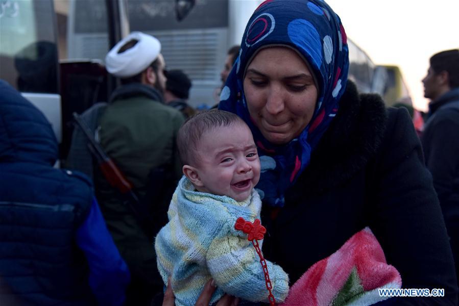 SYRIA-ALEPPO-EVACUATION-SHELTER