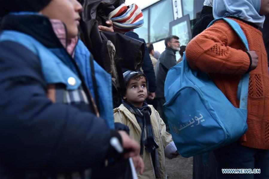 SYRIA-ALEPPO-EVACUATION-SHELTER