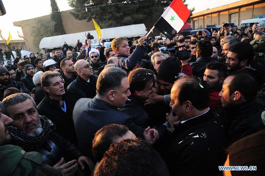 SYRIA-ALEPPO-EVACUATION-SHELTER