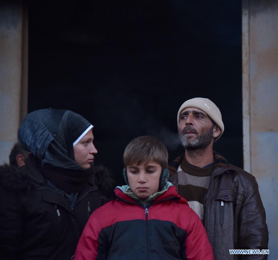 SYRIA-ALEPPO-EVACUATION-SHELTER