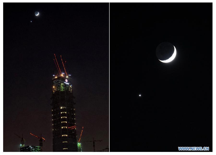 CHINA-ASTRONOMICAL PHENOMENON-MOON-VENUS (CN)