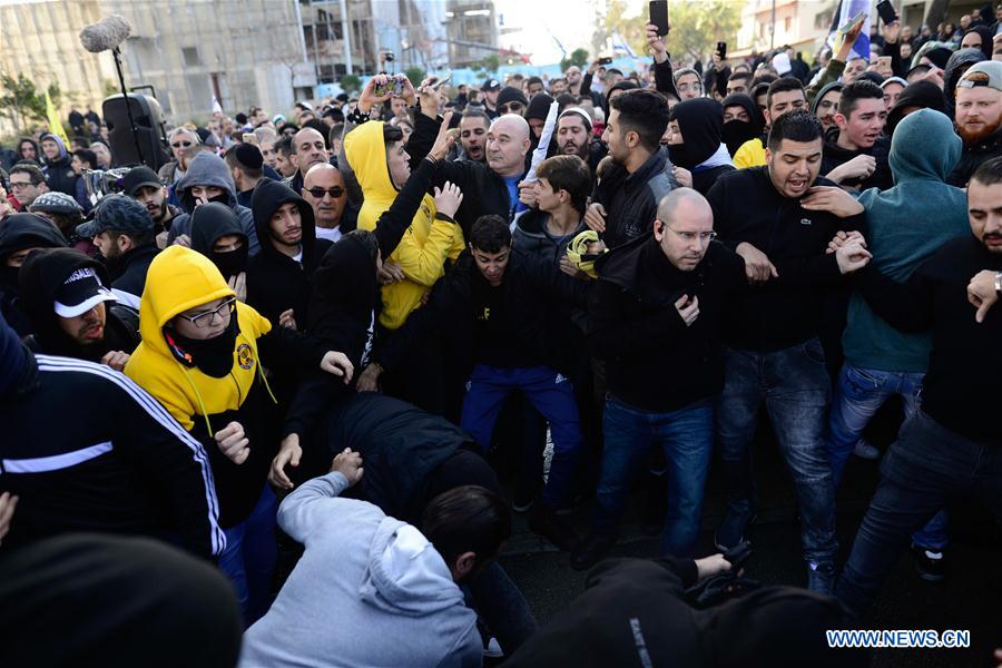 ISRAEL-TEL AVIV-MILITARY COURT-ELOR AZARIA-CONVICTION-PROTEST