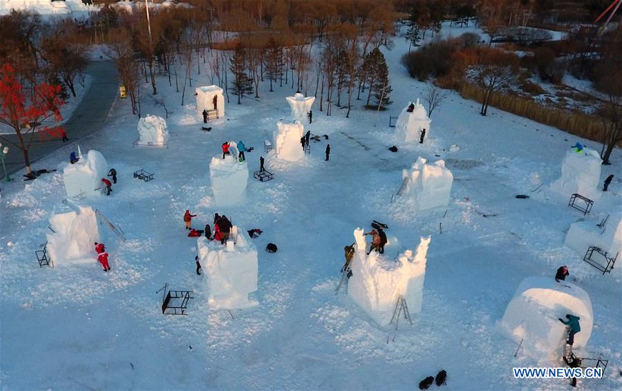 CHINA-HARBIN-SNOW SCULPTURE-COMPETITION (CN)