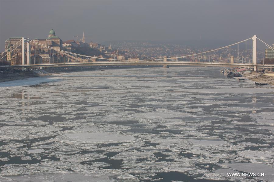 HUNGARY-BUDAPEST-FLOATING ICE