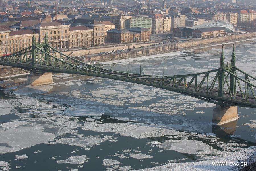 HUNGARY-BUDAPEST-FLOATING ICE