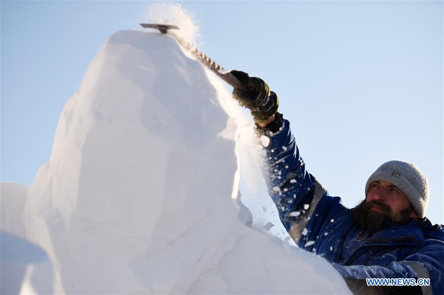 CHINA-HARBIN-SNOW SCULPTURE-COMPETITION (CN)