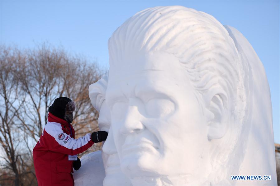 CHINA-HARBIN-SNOW SCULPTURE-COMPETITION (CN)