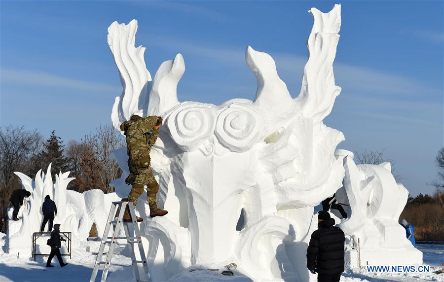 CHINA-HARBIN-SNOW SCULPTURE-COMPETITION (CN)