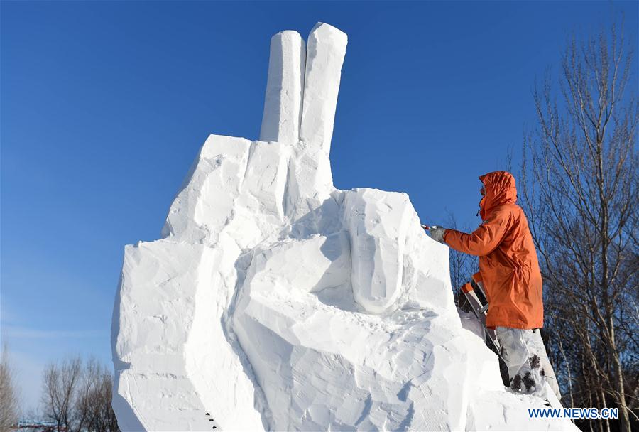 CHINA-HARBIN-SNOW SCULPTURE-COMPETITION (CN)