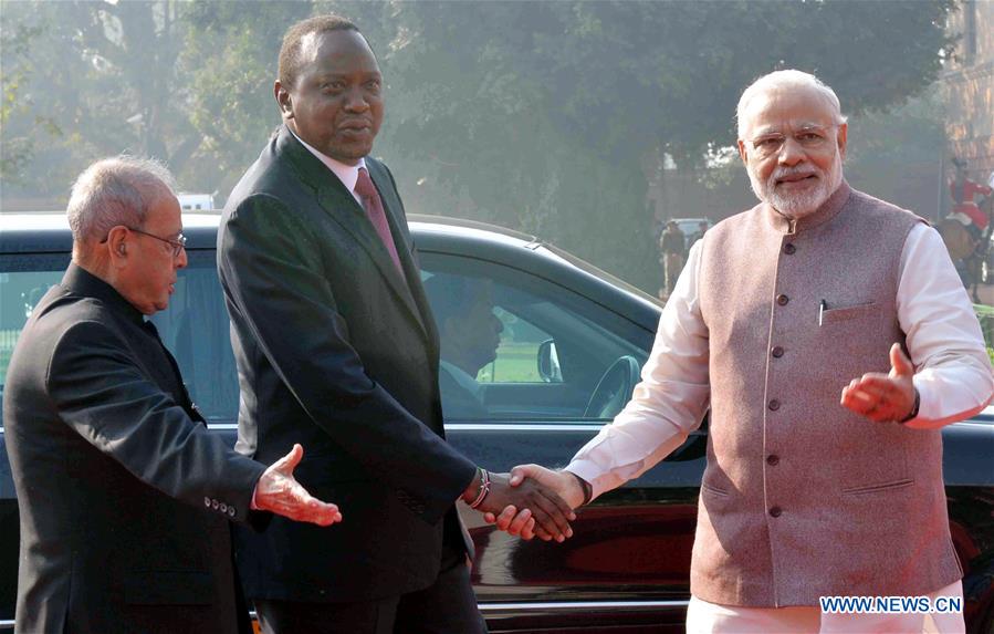 INDIA-NEW DELHI-KENYAN PRESIDENT-VISIT