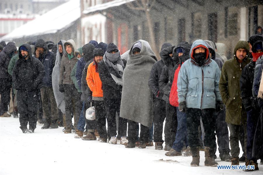 SERBIA-BELGRADE-FREEZING WEATHER-MIGRANTS