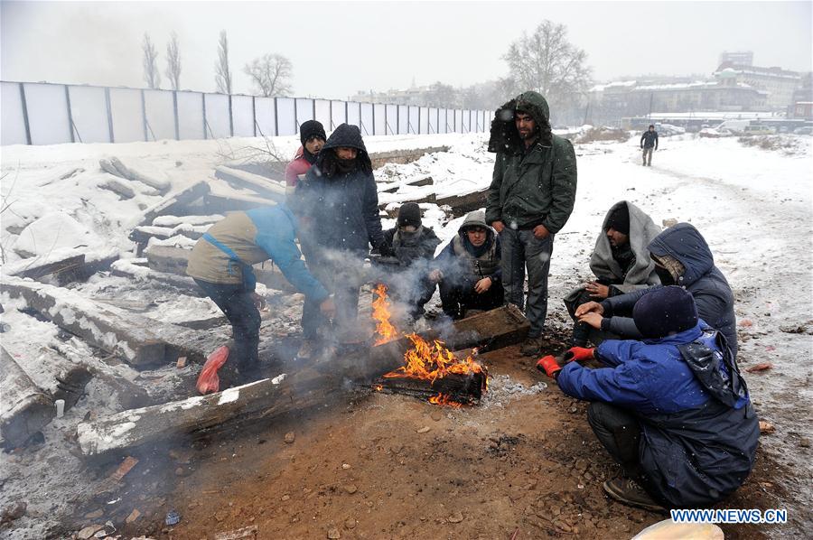 SERBIA-BELGRADE-FREEZING WEATHER-MIGRANTS