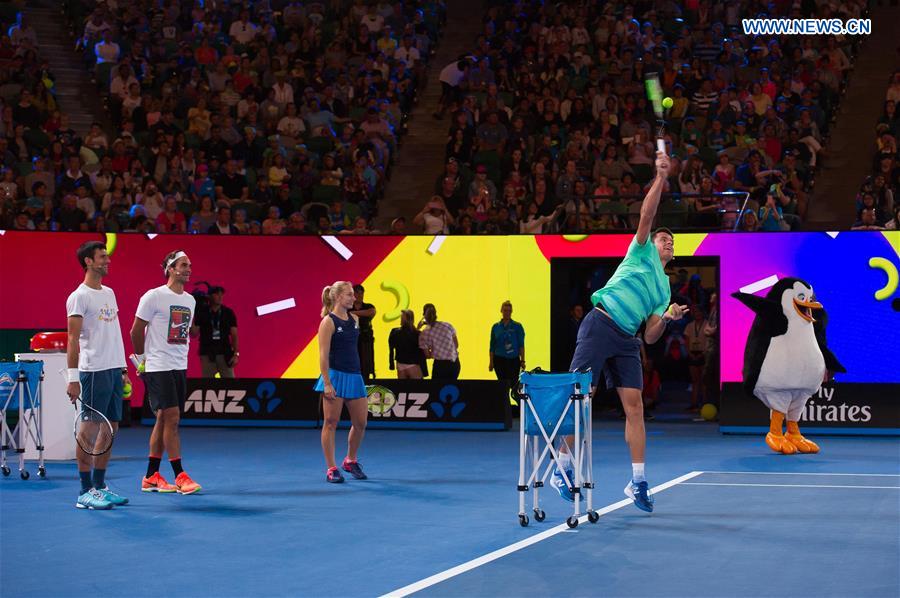 (SP)AUSTRALIA-MELBOURNE-AUSTRALIAN OPEN 2017-KIDS TENNIS DAY-EXHIBITION MATCH