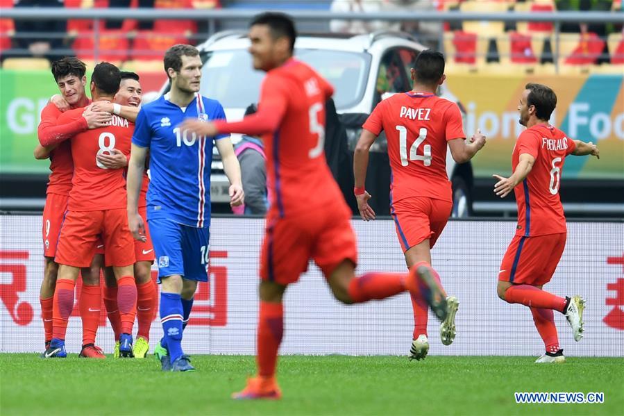 (SP)CHINA-NANNING-SOCCER-CHINA CUP-CHILE VS ICELAND