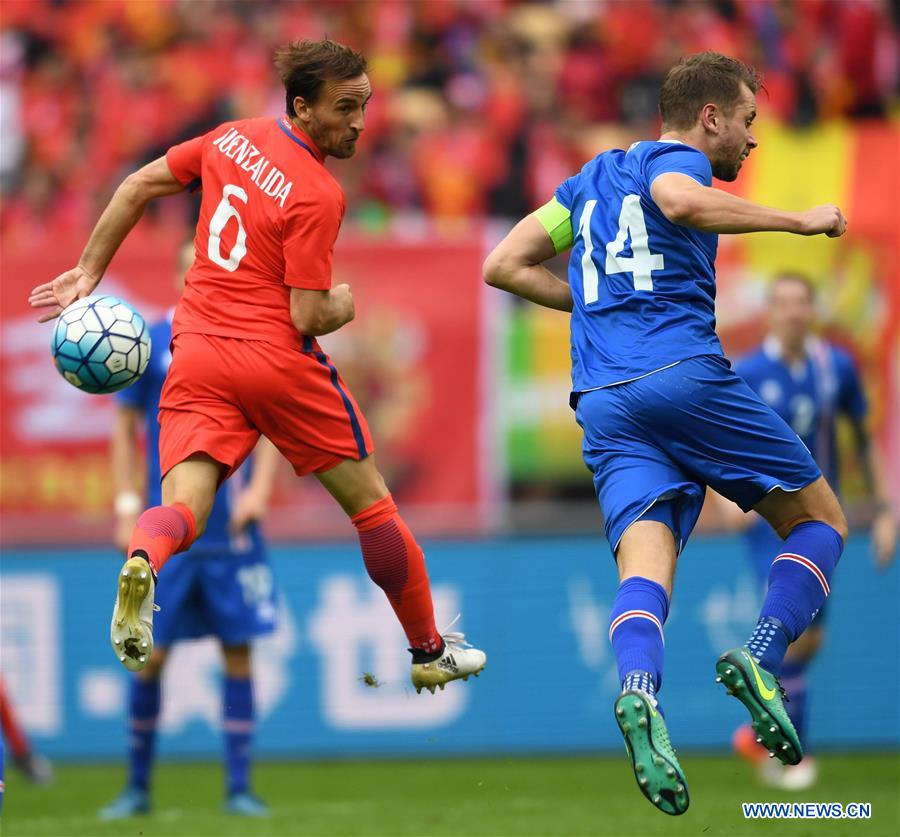 (SP)CHINA-NANNING-SOCCER-CHINA CUP-CHILE VS ICELAND