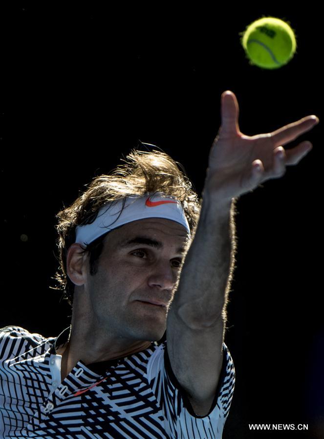 Federer wins Rubin 3-0 during men's singles at