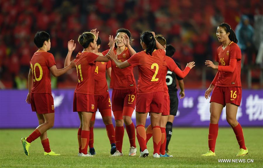 (SP)CHINA-FOSHAN-SOCCER-WOMEN-CHN VS THA(CN)
