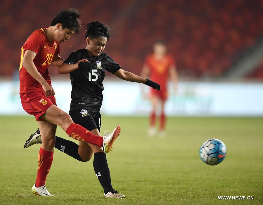 (SP)CHINA-FOSHAN-SOCCER-WOMEN-CHN VS THA(CN)