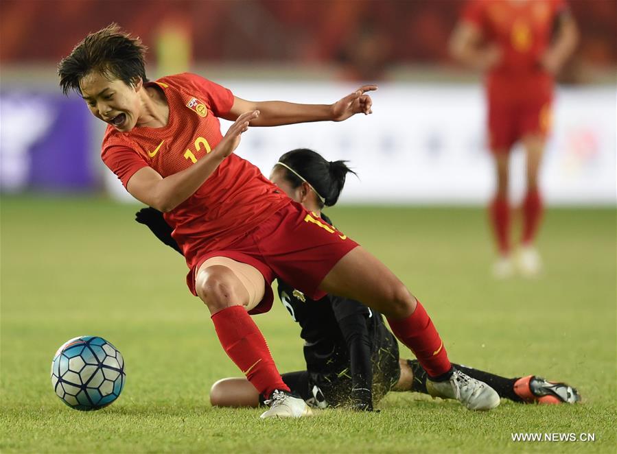 (SP)CHINA-FOSHAN-SOCCER-WOMEN-CHN VS THA(CN)