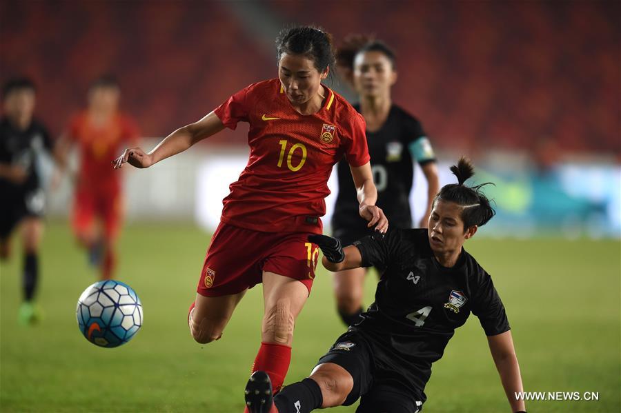 (SP)CHINA-FOSHAN-SOCCER-WOMEN-CHN VS THA(CN)
