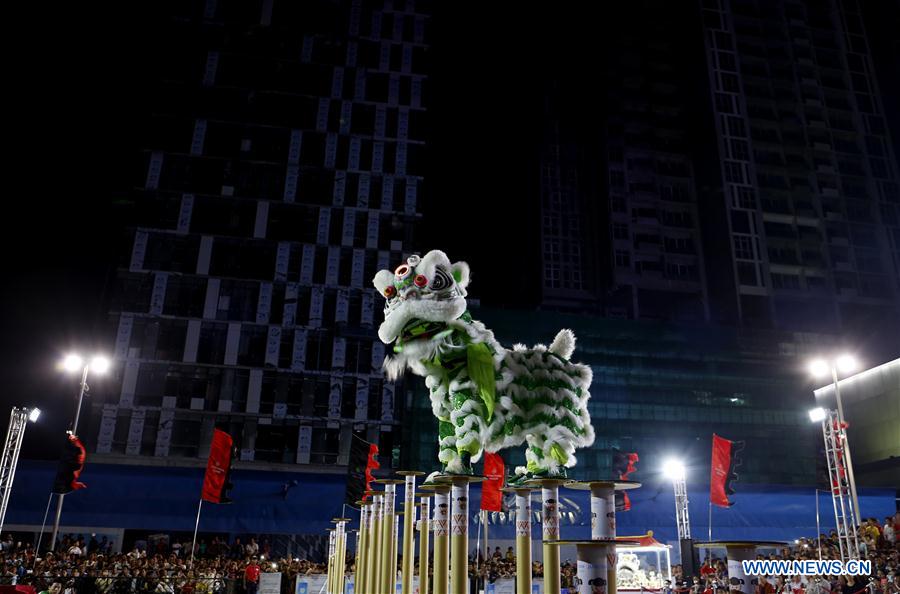 MYANMAR-YANGON-CHINESE LUNAR NEW YEAR-LION DANCE CONTEST