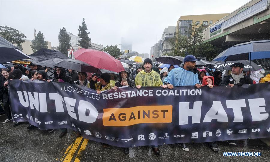 U.S.-LOS ANGELES-PROTEST-DONALD TRUMP