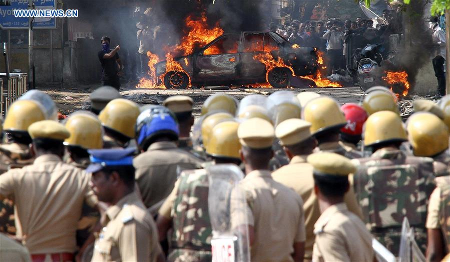 INDIA-CHENNAI-JALLIKATTU BAN-PROTEST