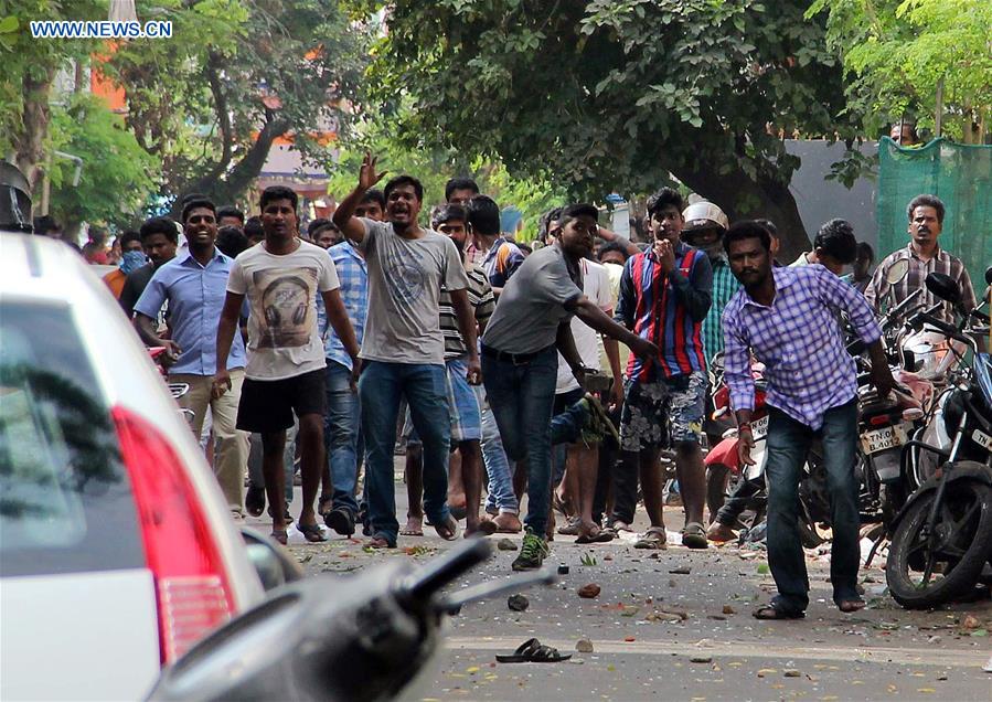 INDIA-CHENNAI-JALLIKATTU BAN-PROTEST