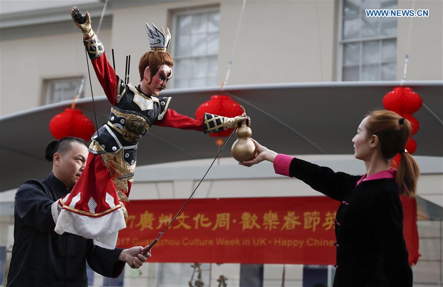 BRITAIN-LONDON-LUNAR NEW YEAR-PUPPET SHOW