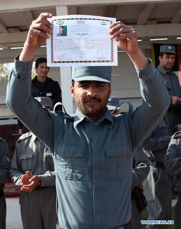 AFGHANISTAN-HELMAND-POLICE-GRADUATION