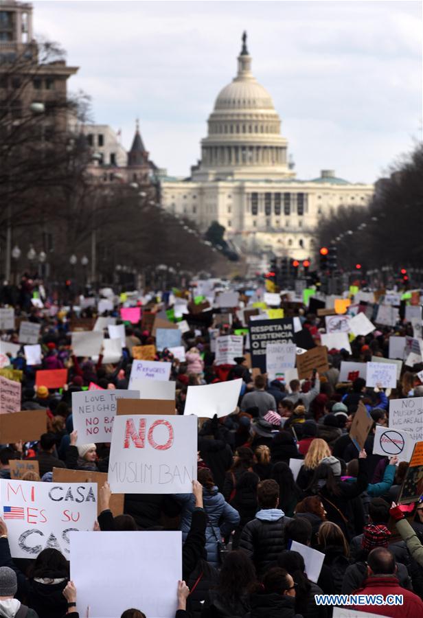 U.S.-WASHINGTON D.C.-PROTEST-TRUMP-EXECUTIVE ORDER