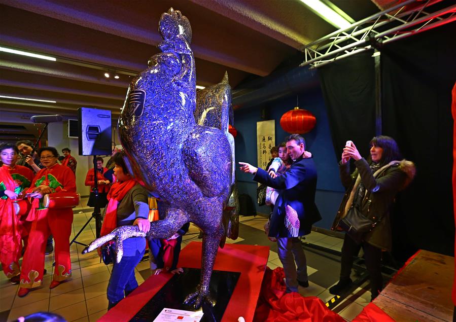 BELGIUM-DINANT-ROOSTER STATUE