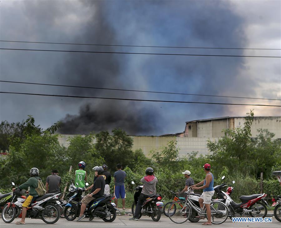 PHILIPPINES-CAVITE PROVINCE-FACTORY FIRE