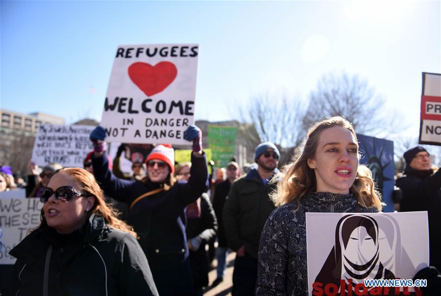 U.S.-WASHINGTON D.C.-PROTEST-TRUMP-IMMIGRATION